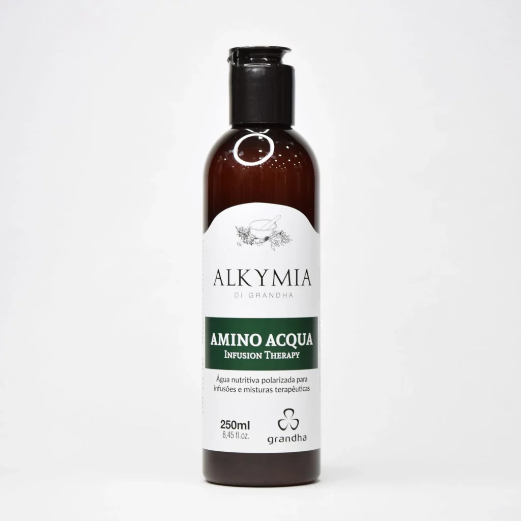 Amino Acqua es un agua polarizada ideal para vaporización, ionización y preparaciones cosméticas y terapéuticas