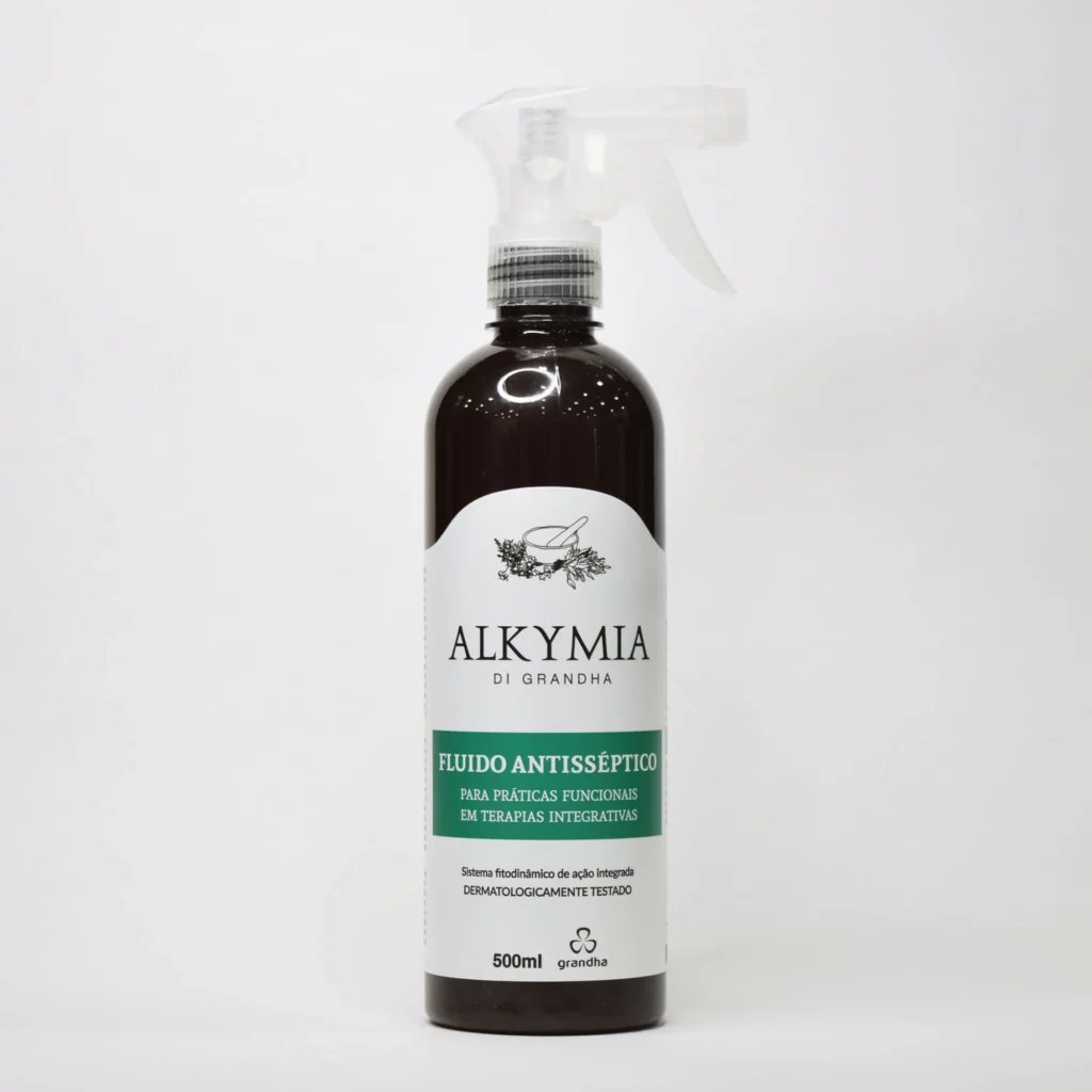 El líquido Antiséptico Alkymia di Grandha ha sido especialmente desarrollado para promover la simbiosis y protección de la piel