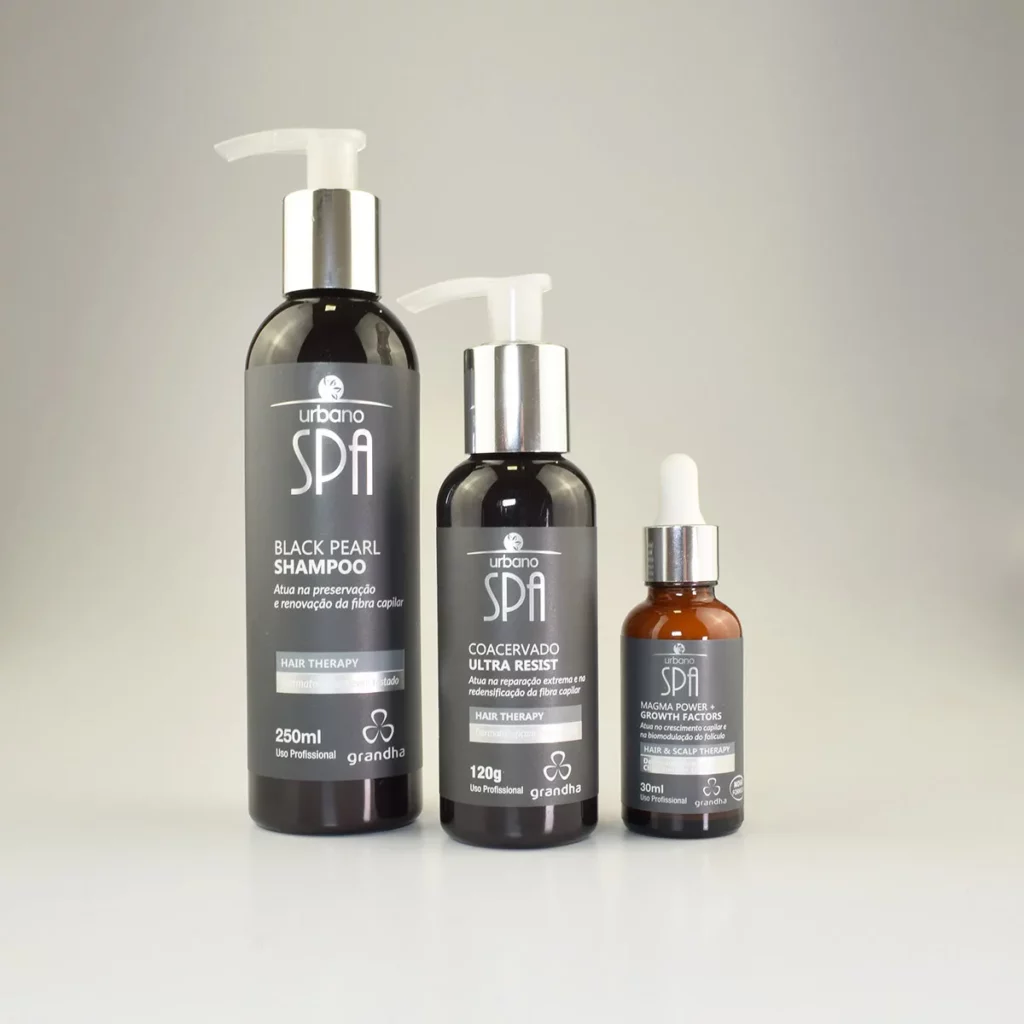 El Kit Urbano Spa Black es un tratamiento avanzado para la repoblación, cicatrización y regeneración capilar, diseñado para la reposición masiva de cabellos miniaturizados y porosos